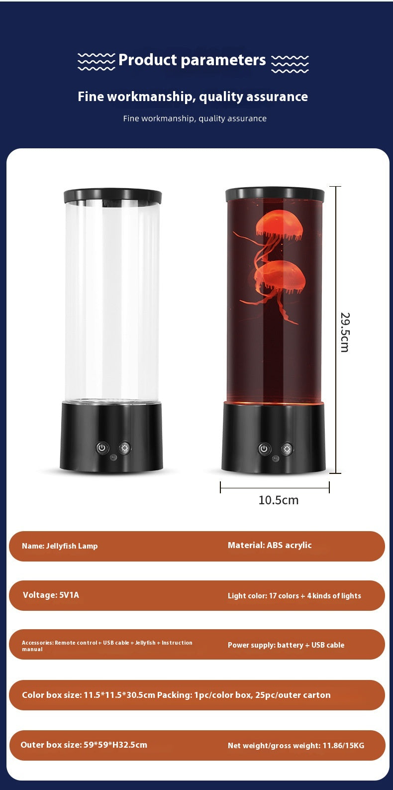 Nordeliq Jellyfish stämningslampa – produktbild