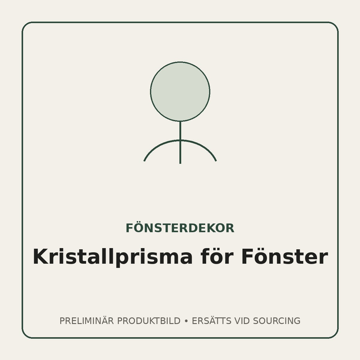 Preliminär produktbild – Nordeliq Kristallprisma för Fönster