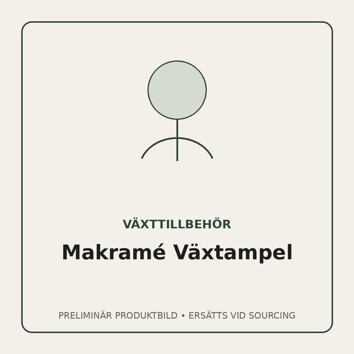 Preliminär produktbild – Nordeliq Makramé Växtampel