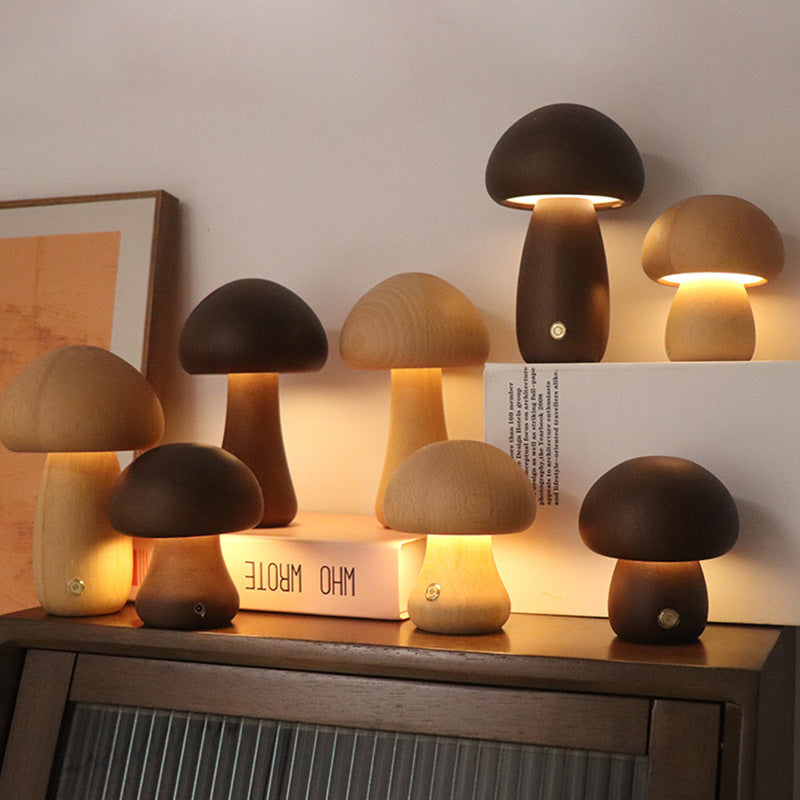 Nordeliq Mushroom Touch-lampa i varm nordisk miljö