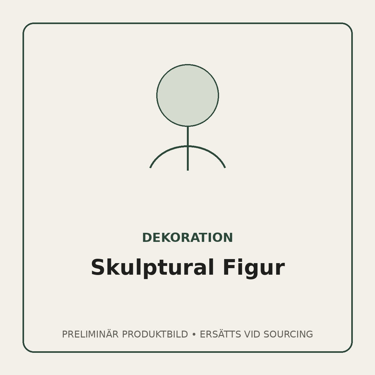 Preliminär produktbild – Nordeliq Skulptural Figur
